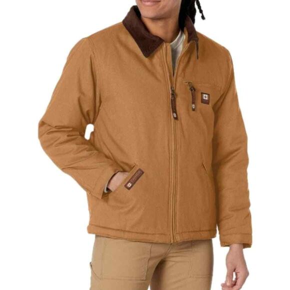 Canada Workgear Mens Jacket Work Coat Brown Heavy Duty Hooded Winter OMCW422 NEW - Picture 1 of 16